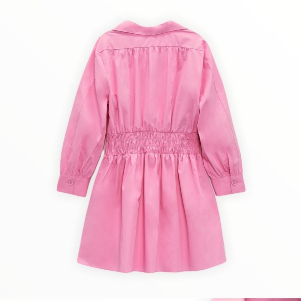Zara * Pink Short Poplin Dress - Picture 15 of 16